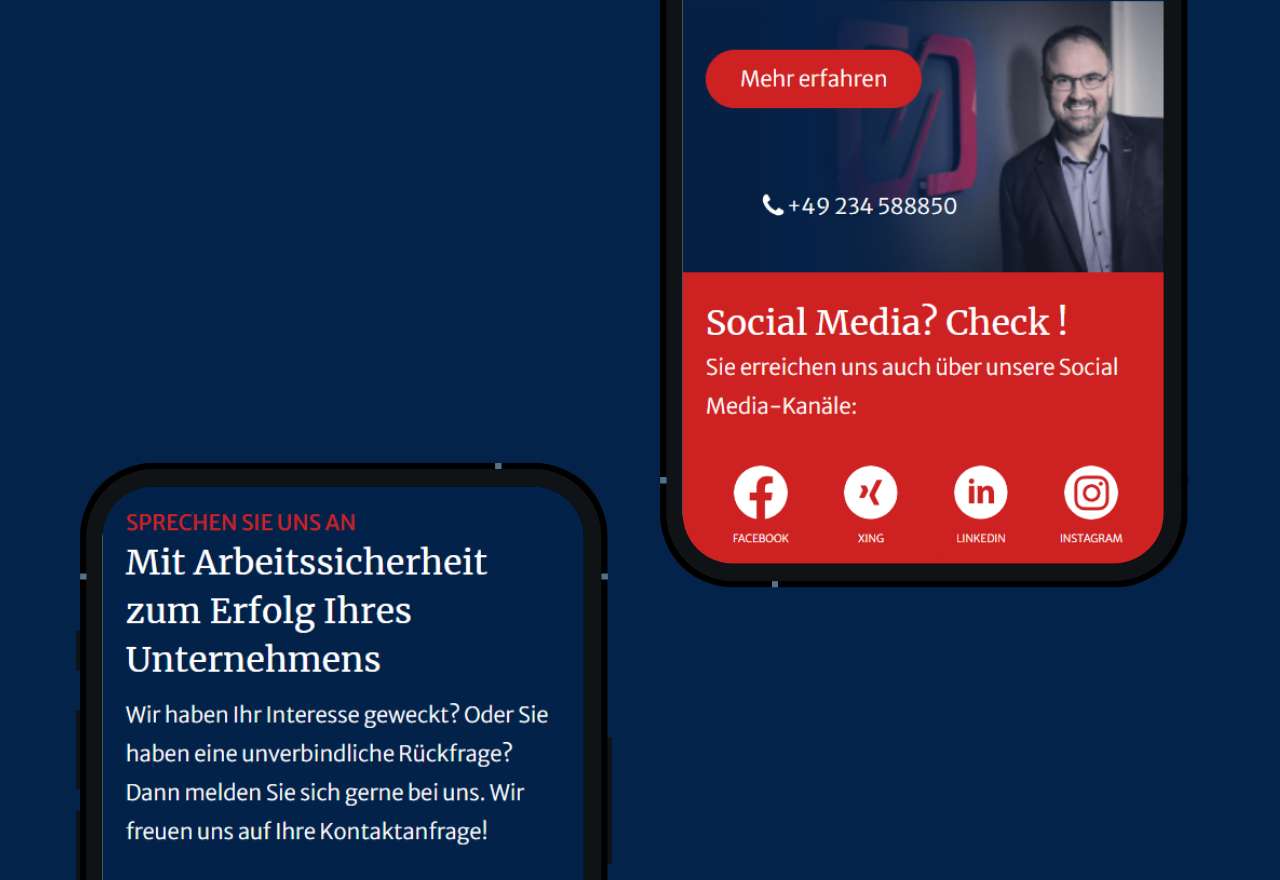 die-pro.de | Unternehmensseite Case Safetee mobile Darstellung